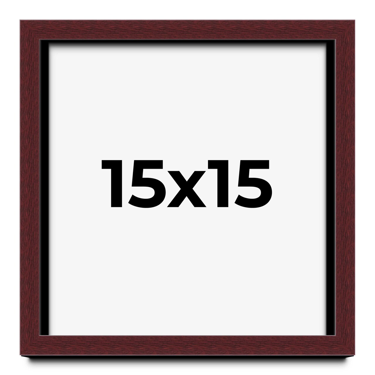 Square Shadow Box 1.5" Depth Brown Picture Frame - UV Acrylic, Backing, Hanging Hardware